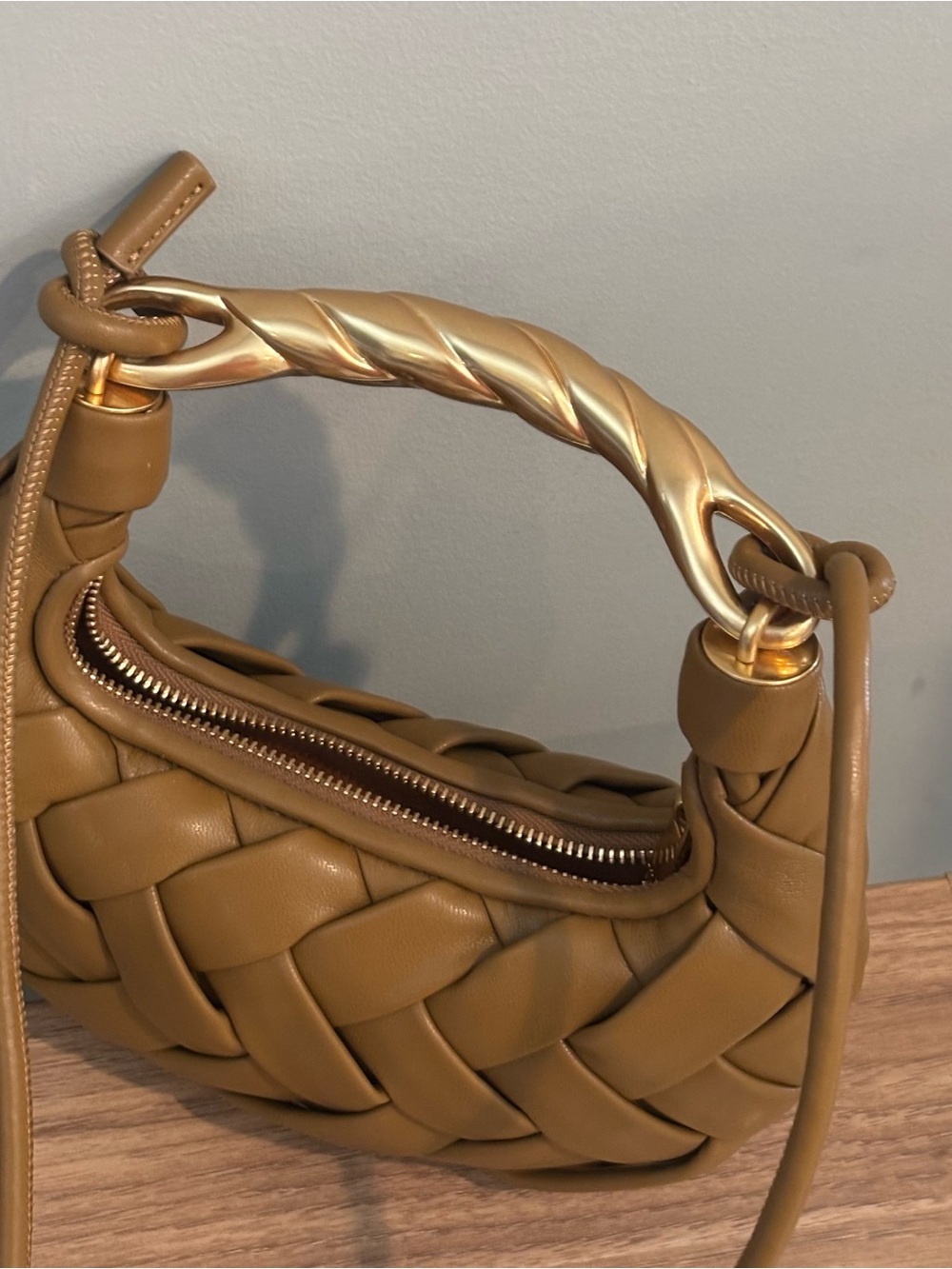 NWB JW PEI Orla Weave Bag w/removable crossbody strap in Brown (camel/tan) - Picture 12 of 16